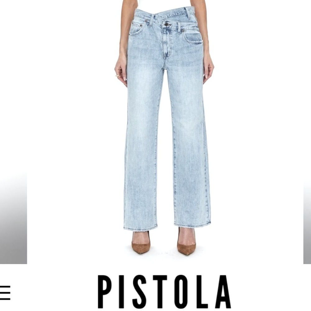 PISTOLA Bobbie High Rise Asymmetric Straight Jean